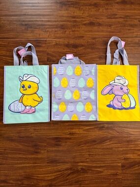 New HEB Easter Reusable Shopping Bag Tote set of 3
